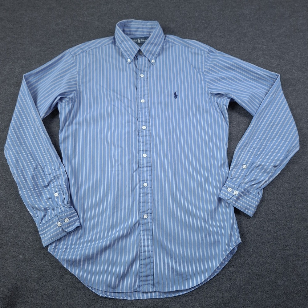 Polo Ralph Lauren Classic Fit (tailored to slim) Striped Button Shirt Blue White